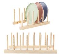 Kinsinder 2 scolapiatti in bambù, vassoio scolapiatti in bambù, adatto per riporre CD, stoviglie, libri, bicchieri di vino