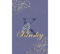 Kinsley Journal: Monogram K Personalized Floral Notebook for Women Decorative Purple and Gold Monogram Journal, Cute Aesthetic Notebook, Personalized Diary and Birthday Gift for Women Named Kinsley