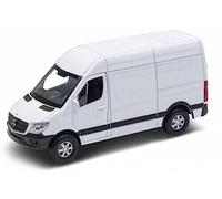 KiNSMART - Mercedes-Benz Sprinter Cargo Furgone, scala 1:48 O Die Cast Metal Model Toy Van, Pull-Back Action, Bianco Confezione da 12