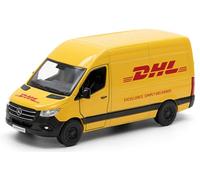 KiNSMART - Mercedes-Benz Sprinter UPS Edition Cargo Van 1:48 O Scala 5 "Die Cast Metal Model Toy Van, Pull-Back Action (DHL)