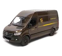 KiNSMART - Mercedes-Benz Sprinter UPS Edition Cargo Van, scala 1:48 O Die Cast Metal Model Toy Van, pullback azione