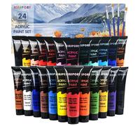 KINSPORY Colori Acrilici per Dipingere 24 × 36 ml, Resistenti all'Acqua