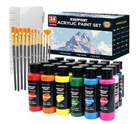 KINSPORY Colori Acrilici per Dipingere 24 × 60 ml, Resistenti all'Acqua