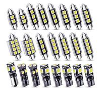 Kinstecks 23PCS Kit lampadine LED SMD senza errori Can-Bus Kit lampadine LED per auto Lampadina interna Festone BA9S Canbus T10 C5W Xenon