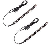 Kinstecks 2PCS 9LEDs Moto Barra LED Striscia Barra Indicatore di direzione Indicatore luci lampeggiante Striscia Targa di riserva Luce targa per motociclette ATV Scooter Veicoli