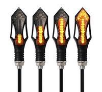 Kinstecks 4PCS Indicatori Moto Indicatori di direzione per Moto flottanti Indicatori per Moto Indicatori di direzione 12V 12 LEDs Lampadine per Moto Moto Scooter Quad Cruiser off Road