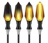 Kinstecks 4PCS Indicatori di Direzione Scorrevoli 12V per Motocicletta, Scooter, Quad, Cruiser, Harley, Kawasaki, Yamaha, Suzuki Off Road