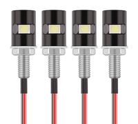 Kinstecks 4PCS luce targa 5050 SMD LED lampadina vite bullone LED luce targa impermeabile per auto moto moto camion camper ATV-bianco freddo