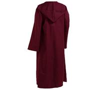 kinstell Uniforme con Cappuccio Robe Cavaliere Abiti Tunica Nera Uniforme Completo Halloween Darth Con Cappuccio Accappatoio Mantello Cosplay Costume