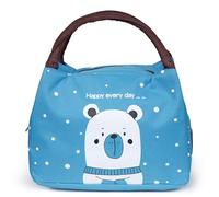 KINSTON - Borsa termica da pranzo 5,3 l - poliestere rinforzato, fodera in PEVA/Alu - ideale per il pranzo del midi, ufficio, pic-nic azzurro orso