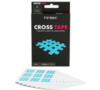 Kintex Cross Tape - Nastro Kinesiologico Autoadesivo, Delicato Sulla Pelle e Impermeabile - Nastro a Griglia per Dolori e Trigger Point - Confezione da 90 - Blu - 27 x 20 mm