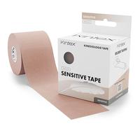Kintex Kinesiology Tape Sensitive - Autoadesivo, Elastico, Impermeabile e Antiallergico - Nastro Sportivo e Kinesiologico per Pelle Sensibile - Beige - 5 cm x 5 m