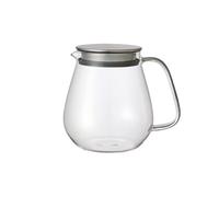 Kinto Unitea One Touch | Teiera da 720 ml | Resistente al calore | Teiera in vetro con filtro e coperchio in acciaio inox