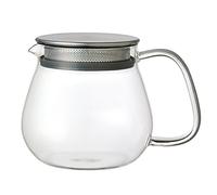 Kinto Unitea - Teiera One Touch da 460 ml - Resistente al calore - Teiera in vetro con filtro e coperchio in acciaio inox