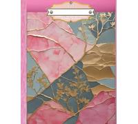 KINTSUGI CUBISM JAPANESE ART DESIGN * CORNELL NOTES SYSTEM COLLEGE COURSE NOTEBOOK+Address/CellPhone-Greek Sorority Ladies Girls Women Pink Jade Gold ... Homeschool High School Ivy League University