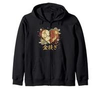 Kintsugi Cuore Spezzato Estetica Resilienza Giapponese Wear Felpa con Cappuccio