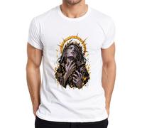 Kintsugi Dea Golden Tears Giappone Y2K Maglietta da uomo, bianco, S
