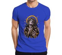 Kintsugi Dea Golden Tears Giappone Y2K Maglietta da uomo, Blu, S