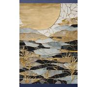 KINTSUGI INDIGO GOLD Botanical Floral Vintage Japanese-Black Gray WELLNESS JOURNAL NOTEBOOK DIARY Asian Oriental Flower Artist Women Men Teen GIFT: ... Homeschool College Ivy League University