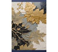 KINTSUGI INDIGO GOLD Botanical Floral Vintage Japanese-TAO ZEN PEACE WELLNESS JOURNAL NOTEBOOK DIARY Asian Oriental Flower Artist Women Men Teen GIFT: ... Homeschool College Ivy League University