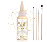 Kintsugi Kit, Kintsugi Set, Kintsugi Glue, Colla Dorata per la Riparazione di Ceramica Ciotole e Vasi, Kintsugi per Riparare i Principianti-50ML
