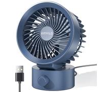 KinYiLO Ventilatore da scrivania USB, piccolo silenzioso, con controllo continuo della velocità, mini ventilatore per casa, ufficio, dormitorio, scrivania, portatile, da viaggio, ultra silenzioso