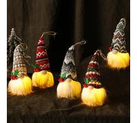 Kinyoda Gnomi Natalizi, 5 Pezzi Gnomo Natalizio Luminosi, Natalizia Gnomo Decorazione, Elfo Babbo Natale Peluche per Decorazioni Natalizie, Gnomi Natale con Cappello per Addobbi Natalizi Casa Tavolo