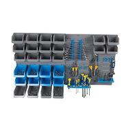 Kinzo Pannello da parete Porta Strumenti 43pz da lavoro con vassoi e ganci in plastica