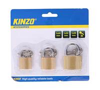 KINZO - Set di 12 lucchetti con 3 chiavi per lucchetto, porta basso, armadio, capannone, 25/30/40 mm