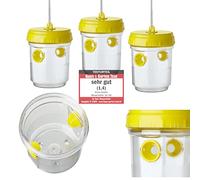 Kinzo Set di 3 trappole per vespe, diametro 9 x 13 cm, repellente per vespe da appoggiare e appendere, senza sostanze chimiche, effetto a 360 gradi, adatta anche come trappola viva, trappola per