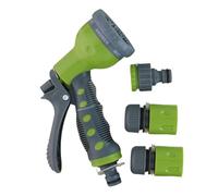 Kinzo Set di collegamento per tubo da giardino, con attacco rapido, 4 pezzi