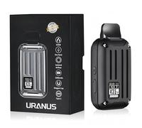KinZon Vaporizzatore Uranus, ampio display OLED, convezione al 100%, controllo della temperatura e del tempo di riscaldamento (Nero)
