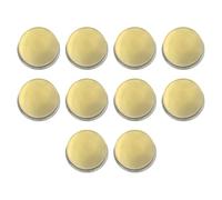 Kioball 10 Pezzi di Monete Vuote da 40 mm per Incisioni, Fai-da-Te e Distintivi con Scatole Protettive Trasparenti Dorate