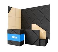 Kioball 12 Confezioni di Fonoassorbenti per Pareti Autoadesivi, 12x12x0,4 Pollici, Fonoassorbenti per Pareti, Acustici