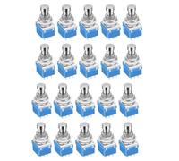Kioball 20 Pezzi Pedale Effetto Chitarra Momentaneo 3PDT Footswitch 9 Pin Latching Stomp Pulsante Foot Switch True Bypass Solder Lug