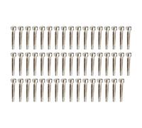 Kioball 50 Pezzi Perni Metallici per Pickup - Una Parola - Chiusura 3x21MM/5.0MM (Diametro 3.0MM) Parti per Pickup per Chitarra Aste A Vite