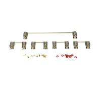 Kioball 5PCS Stabilizzatori Trasparenti Placcati in Montati su Piastra V3 con Stabilizzatrici e Adattatori PCB-Mount Stabilizers V2 per Tastiere Meccaniche con Montaggio A Piastra da 6.25u /