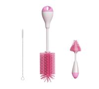 Kioball Accessorio per La Pulizia Delle Spazzole per Bottiglie In Silicone, Set di Spazzole per La Pulizia Della Cannuccia per La Pulizia Dei Contenitori A Collo Rosa