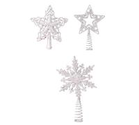 Kioball Albero di Natale Stelle Scintillanti Albero di Natale di Neve Ornamenti Casa Decorazione Natalizia