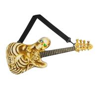 Kioball Chitarra Scheletro Rock Illuminata con Suono Decorazione di Halloween Teschio di Halloween Ciondolo Chitarra Elettrica Accessori