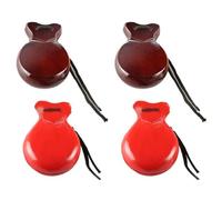 Kioball Danza Flamenco Orff Strumento A Percussione Rap Nacchere Spagnole In Legno Rosso e