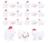 Kioball Decorazione Orso di Natale Decorazione Paesaggio in Miniatura Orso Mini Giardino delle Fate Decorazione Natalizia