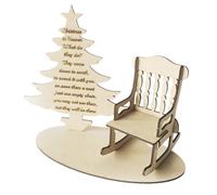 Kioball Decorazioni Natalizie DIY Ornamenti in Legno Dondolo Natalizio in Poesia Sull'Albero di Natale per Ricordare I Propri