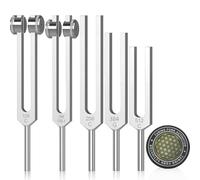 Kioball Diapason di Risonanza per Set di Guarigione, Diapason In Lega di Alluminio 128Hz, 136,1Hz, 256Hz, 384Hz, 512HZ e Attivatore per Disco da Hockey