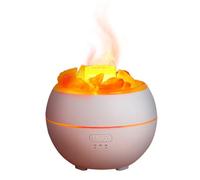 Kioball Diffusore di A Luce A LED in Pietra di Sale USB Umidificatore con Nebulizzazione per Aria Notturna per Camera da Letto, Casa, Ufficio e Desktop