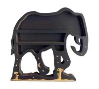 Kioball Elephant Crystal Wall Rack, Espositore da Parete in Legno, Espositore da Parete in, Espositore Galleggiante Sospeso