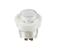 Kioball Interruttore A Pulsante di Plastica di Alta Qualità per Macchina da Gioco con Luce Che Illumina 24mm Pulsante Della Console di Gioco Arcade 24mm Dado con A 4 Pin con Luce e 4 Terminali A