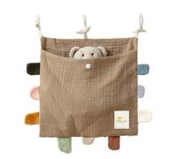 Kioball Organizer Laterale per Lettino In Cotone, Borsa Portaoggetti per Lettino, Borsa Portaoggetti, Borsa da Appendere per Pannolini e Vestiti Giocattolo.B