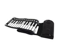 Kioball Pianoforte A Mano A 49 con Altoparlante Pianoforte Portatile Pieghevole per Bambini Strumento Didattico per Pianoforte Nero