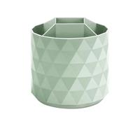 Kioball Portapenne Girevole A 360° con 5 Scomparti, Organizer per Pennelli per il Trucco, Fornitura per Cancelleria per Scuola e Ufficio, Colore Verde.